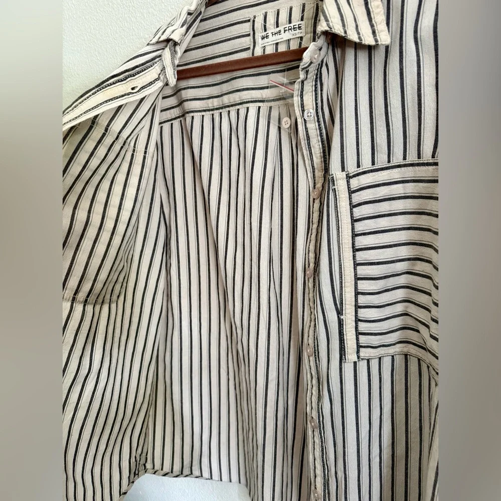 FREE PEOPLE We The Free Women's Christopher Linen Shirt XS NWOT - Picture 8 of 14